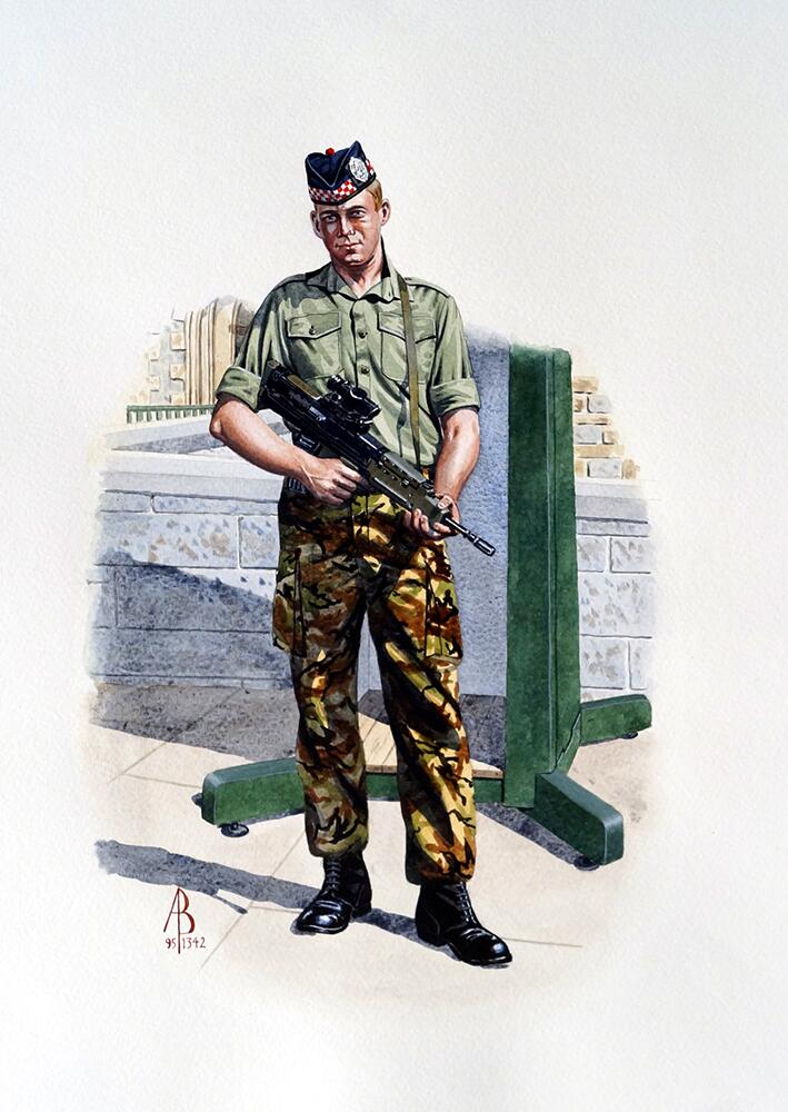 Military Uniforms - Private, Argyll & Sutherland Highlanders art by Alix Baker