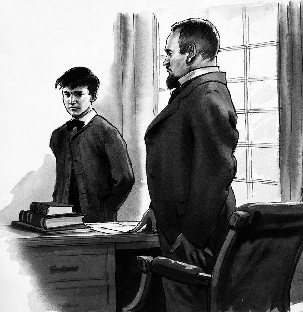 The Young Albert Einstein art by Ralph Bruce