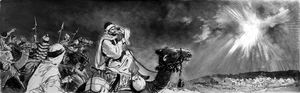 St Paul on the Road to Damascus art by Clive Uptton