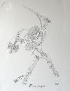 Red Sonja by Frank Thorne art by Frank Thorne