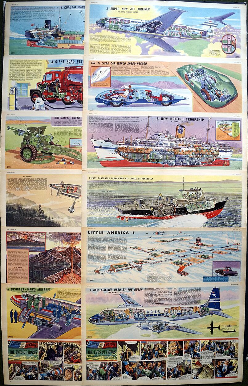 Eagle Comic Cutaways: 1957 (31 Pages) art by Leslie Ashwell Wood