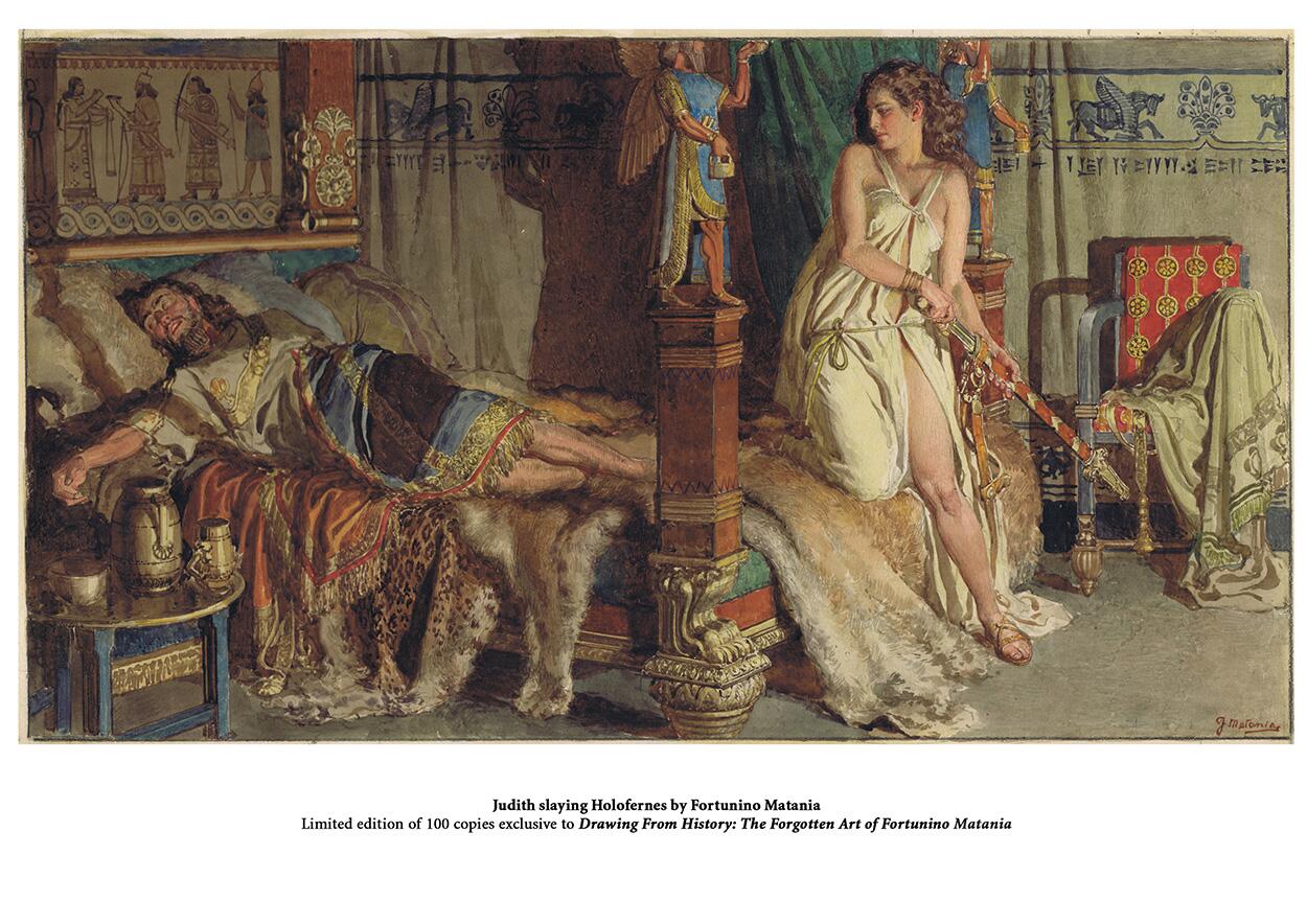 Judith Slaying Holofernes exclusive to Ultra edition, Drawing from History: The Forgotten Art of Fortunino Matania (Publisher's Ultra Slipcased Editio