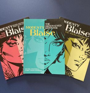 Modesty Blaise: The Green Eyed Monster, The Young Mistress & The Murder Frame (3 books) by Peter O'Donnell