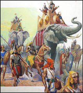 Hannibal's Troops art by Severino Baraldi