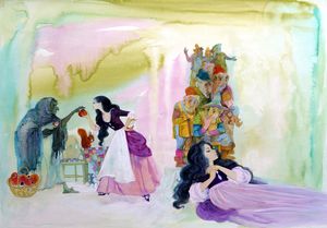 Snow White - Snow White Is Poisoned art by Gwen Green