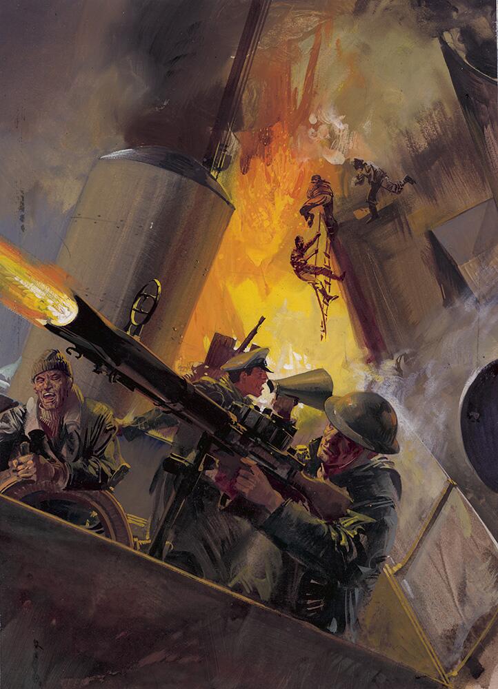 War Picture Library cover #282  'Due North to Death' art by Alessandro Biffignandi