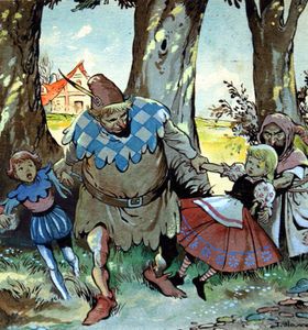 Babes in the Wood: The Woodcutters seize the Children art by Jesus Blasco
