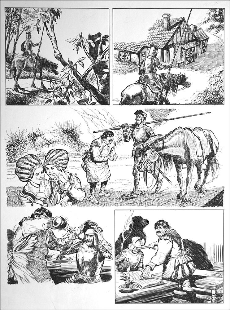 Don Quixote - Becomes a Knight art by Bill Baker
