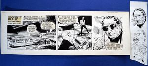 Modesty Blaise Daily Strip #6179A + Romero Drawing art by Neville Colvin