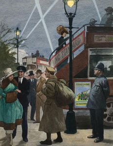 London Blitz WWI Style art by Ralph Bruce