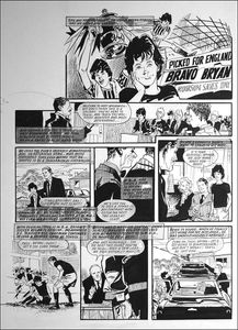 Bryan Robson Soccer Superstar Part 2 (TWO pages) art by John M Burns