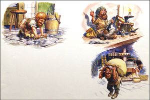 Three Uses for a Gnome art by Geoff Campion