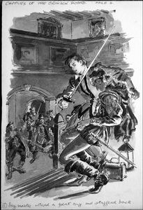 Captives of the Crimson Sword art by Cecil Doughty