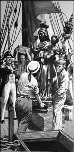Captain Thompson and the Golden Madonna art by Neville Dear