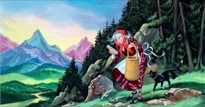 Snow White: The Black Cat art by Ron Embleton