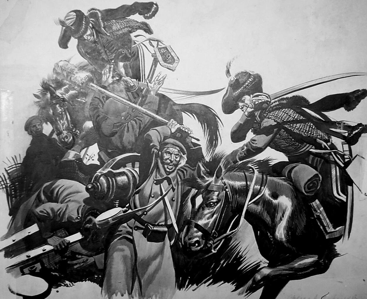 Charge of the Light Brigade art by Ron Embleton