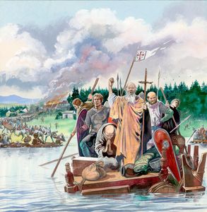 Peter The Hermit art by Gerry Embleton