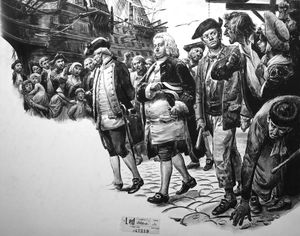 The Death of Admiral Byng art by Cecil Doughty