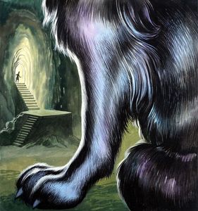 Three Soldiers: Big Dog's Cave art by Ron Embleton