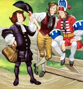 Three Soldiers: Hats Off art by Ron Embleton