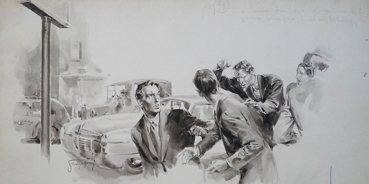 Anger at The Roadside art by Giorgio De Gaspari