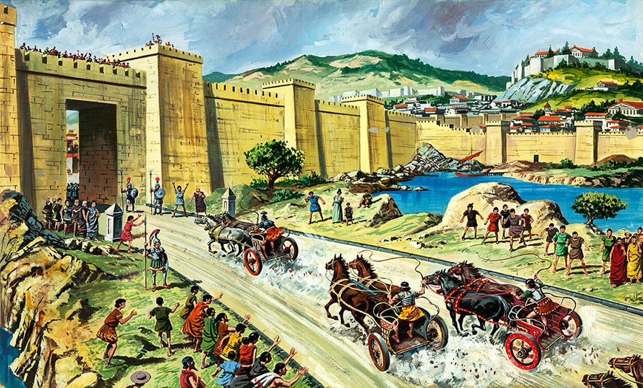 Corinth art by Ruggero Giovannini
