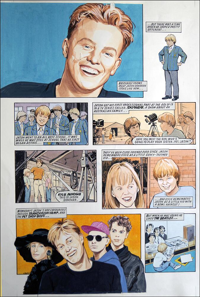 Jason Donovan Story B (TWO pages) art by Maureen & Gordon Gray