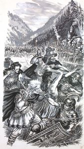 History's Heroes: Battle of Teutoburg Forest art by F R Exell
