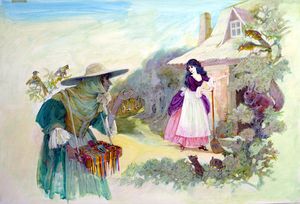 Snow White - The Evil Queen In Disguise art by Gwen Green