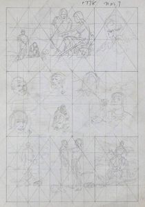 The Great Quest Begins - Hal Foster Drawing for page 1778 art by Hal Foster