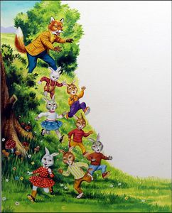 Brer Rabbit: The Race Is On art by Henry Fox
