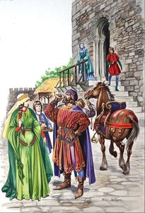 A Norman Lord and Lady art by Peter Jackson
