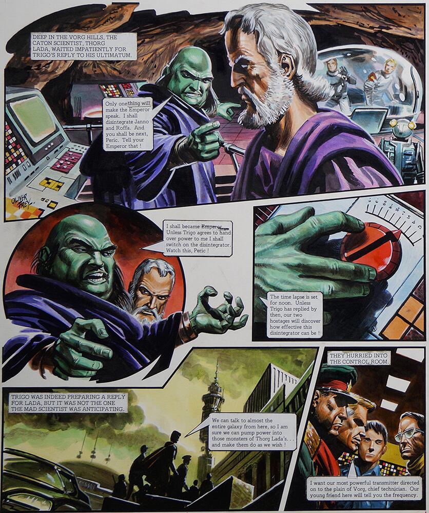 Left Hand Page art by Oliver Frey