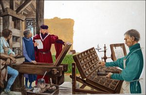 William Caxton art by Peter Jackson