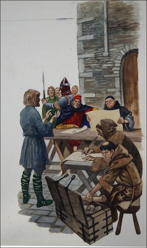 Compiling the Domesday Book art by Peter Jackson