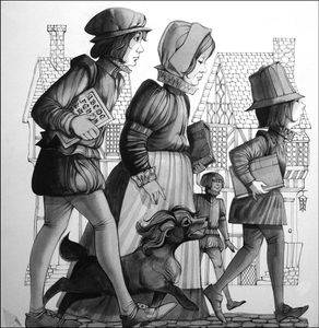 Enthusiastic Pupils art by Richard Hook