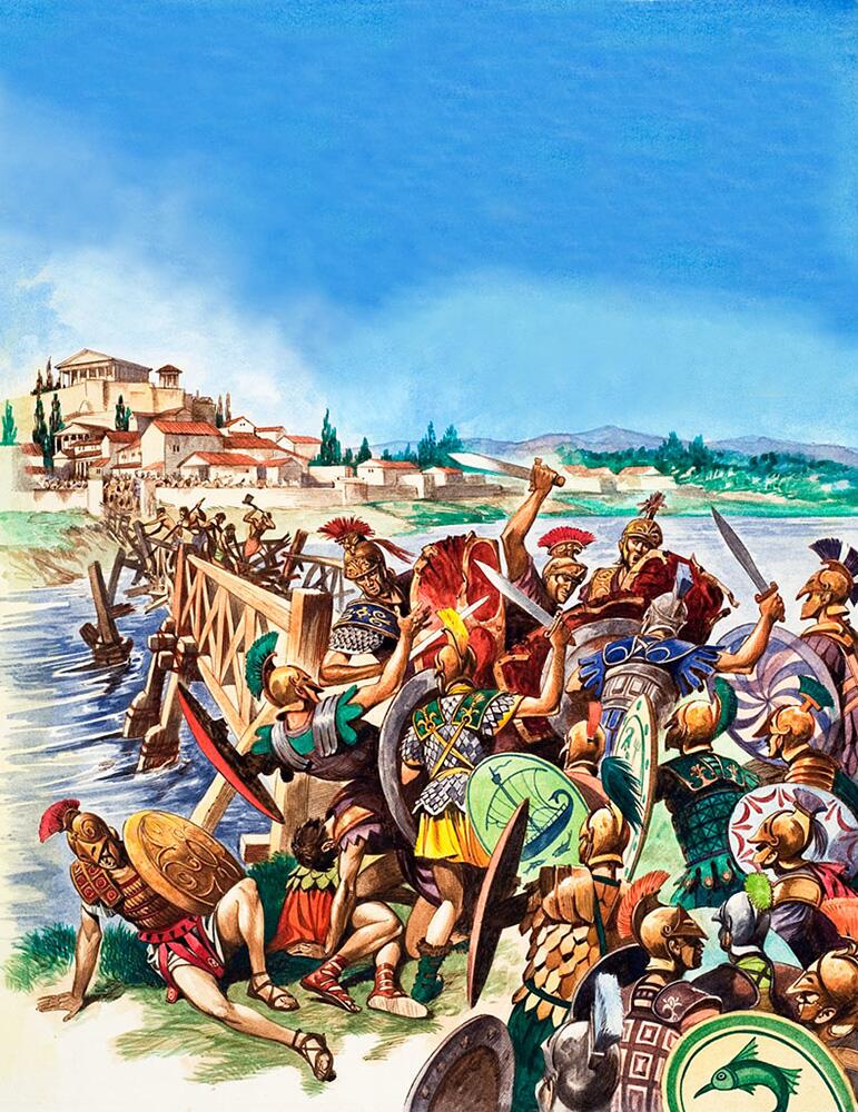 Horatius Holds the Bridge art by Peter Jackson