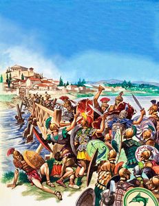 Horatius Holds the Bridge art by Peter Jackson