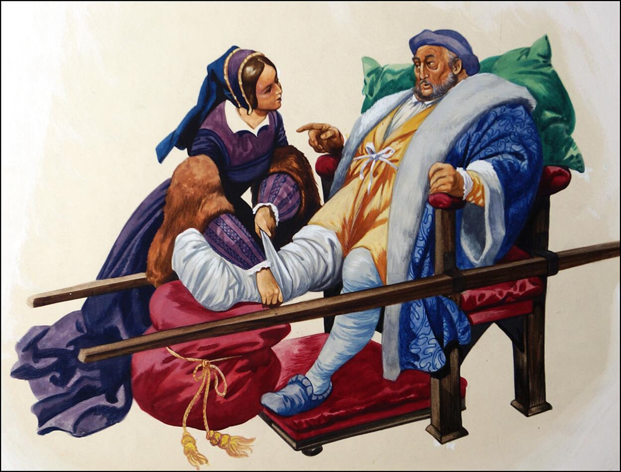 King Henry VIII and Katherine Parr art by Peter Jackson