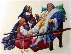 King Henry VIII and Katherine Parr art by Peter Jackson
