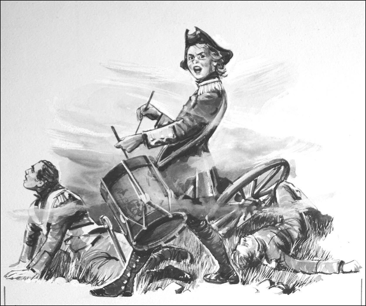 The Secret of Drummer Boy Talbot (TWO pages) art by Mike Hubbard