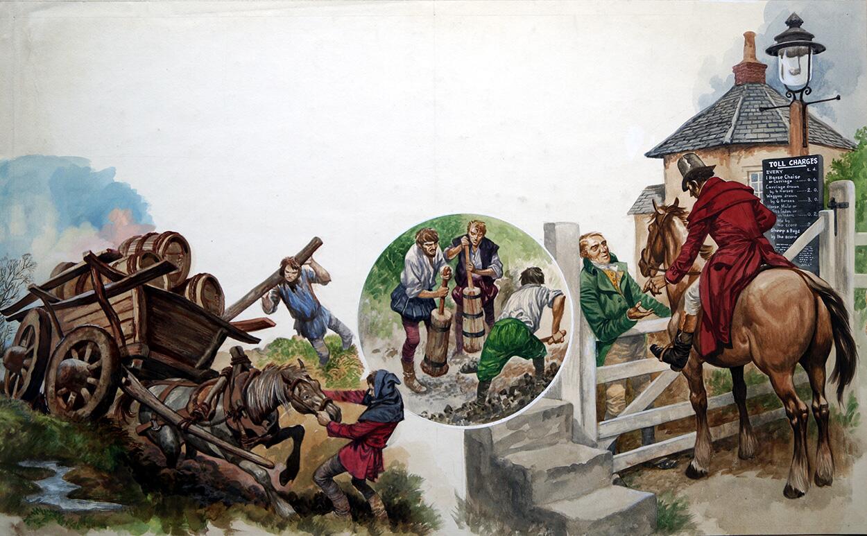 The Development of Roads in Britain art by Peter Jackson