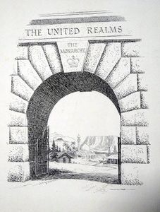 A political cartoon depicting Saudi Arabia art by Leslie Gilbert Illingworth