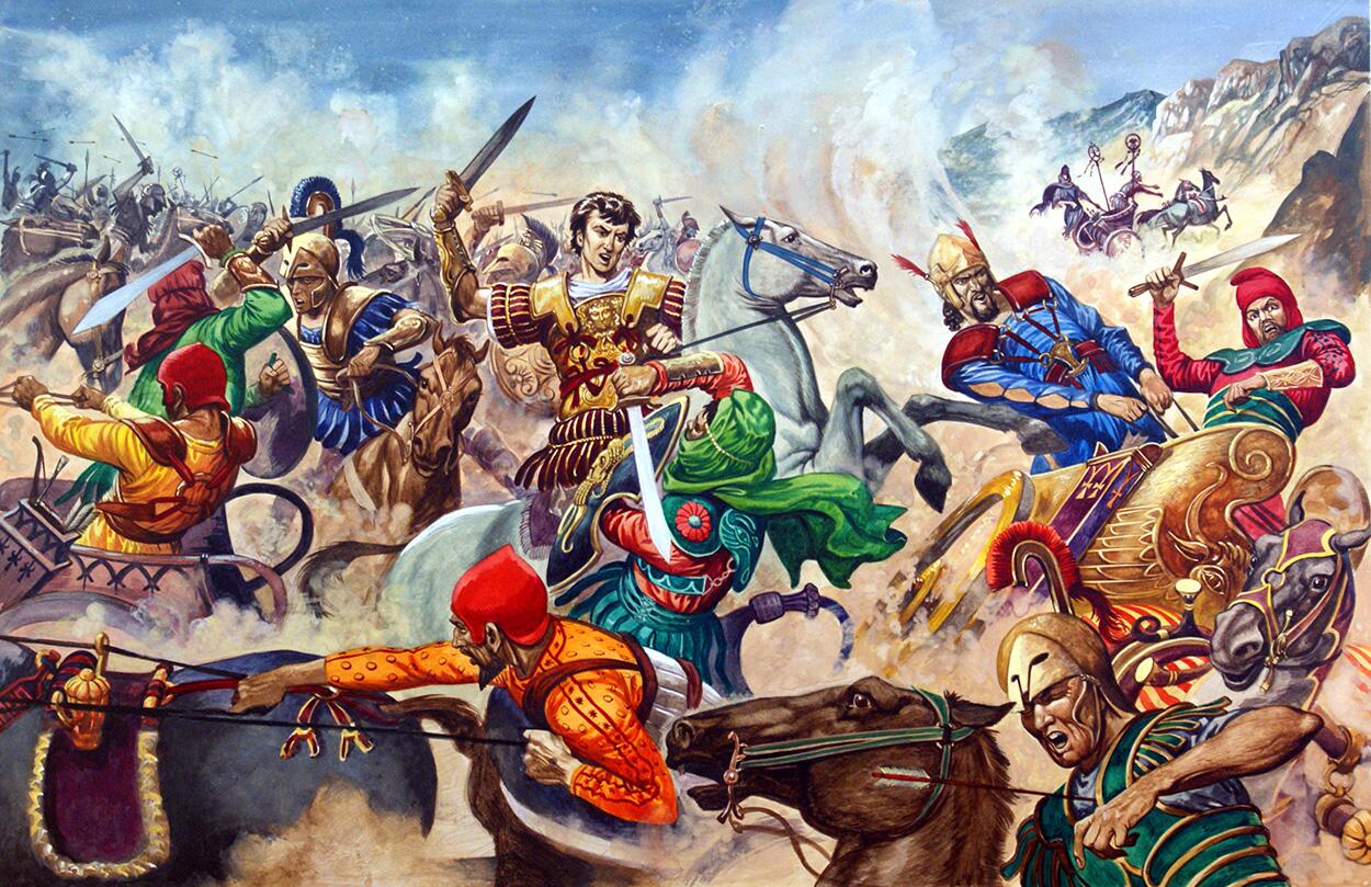 Alexander the Great at Issus art by Peter Jackson