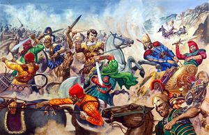 Alexander the Great at Issus art by Peter Jackson