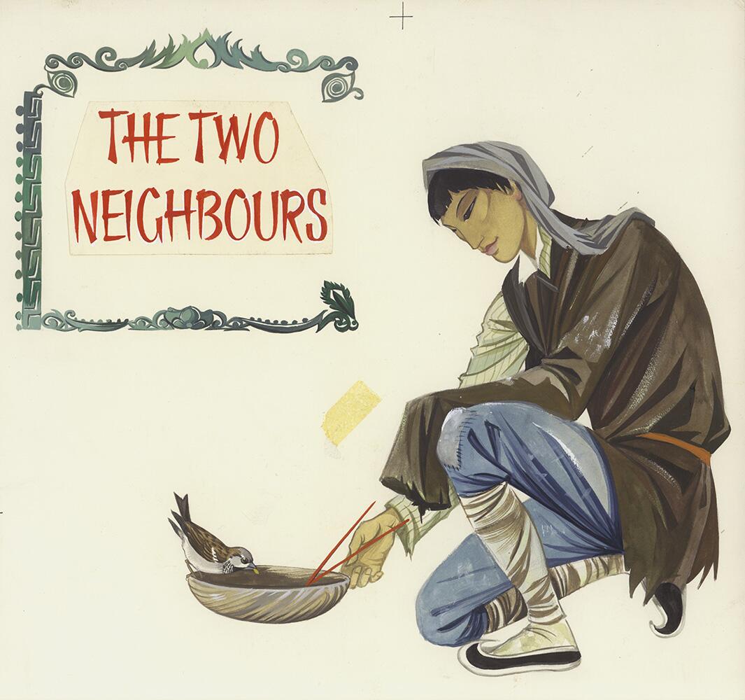The Two Neighbours art by Janet & Anne Grahame Johnstone