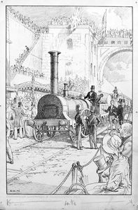 Opening Of Liverpool & Manchester Railway art by Robert Wilson Matthews