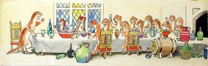 The Wind in the Willows: The Weasel's Banquet art by Philip Mendoza