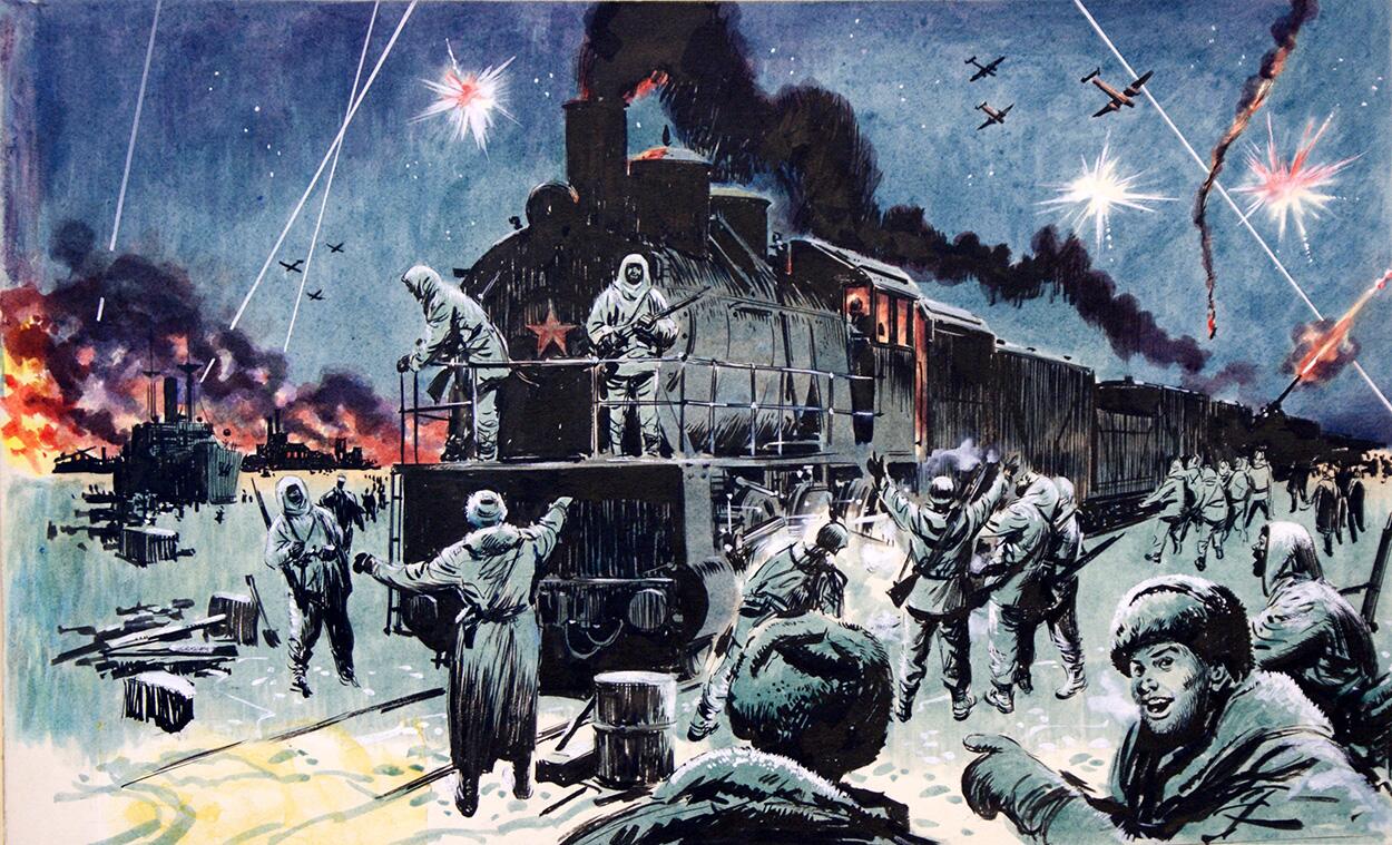 Supply Train to Leningrad art by Colin Merrett