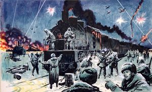 Supply Train to Leningrad art by Colin Merrett